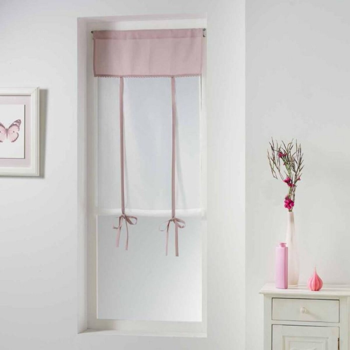 Paris Prix Store Voilage  Femina  60x150cm Rose Dragée