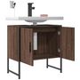 Voir la diapositive 4 : VIDAXL Armoire lavabo de salle de bain chene marron 60x33x60 cm