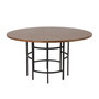 Voir la diapositive 1 : Paris Prix Table à Manger Ronde  Copenhagen  140cm Marron