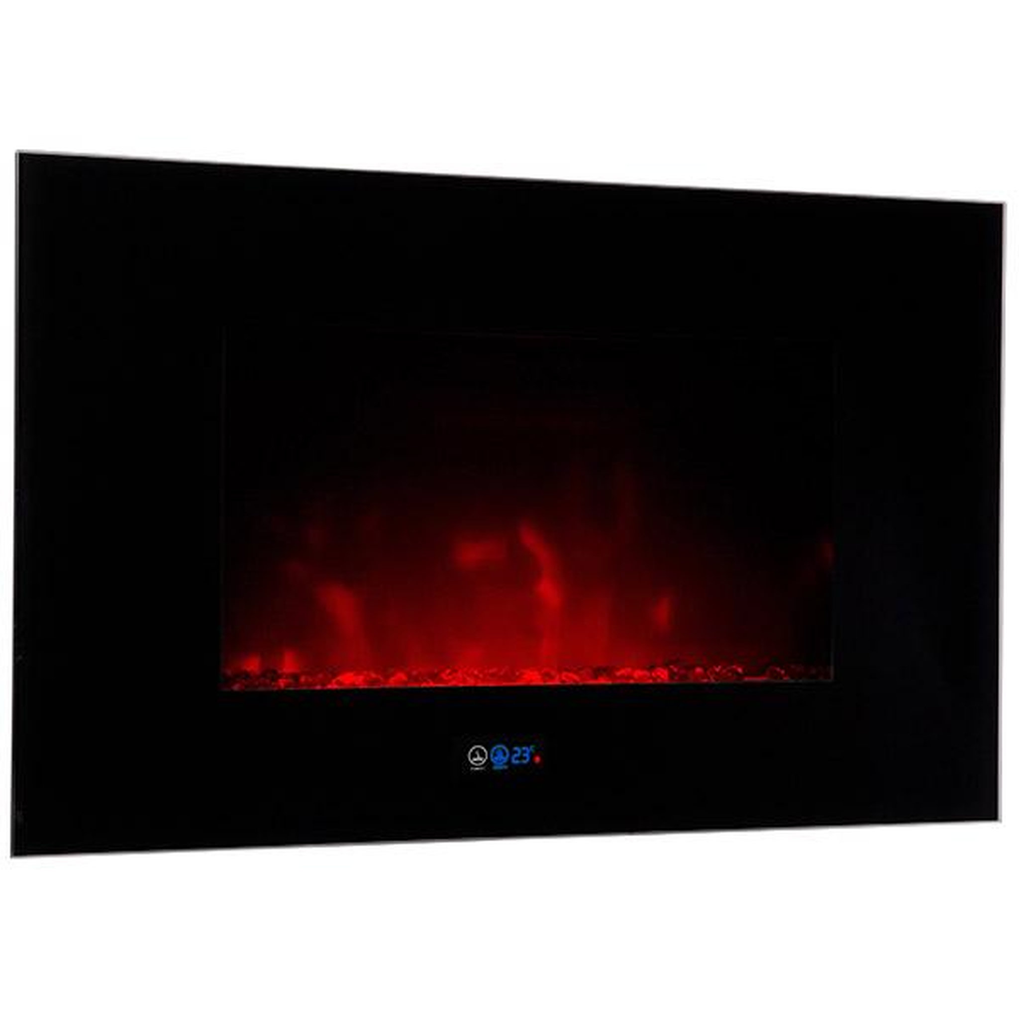 Voir la diapositive 2 : Chemin'arte Cheminée électrique 2000w avec télécommande - volcano