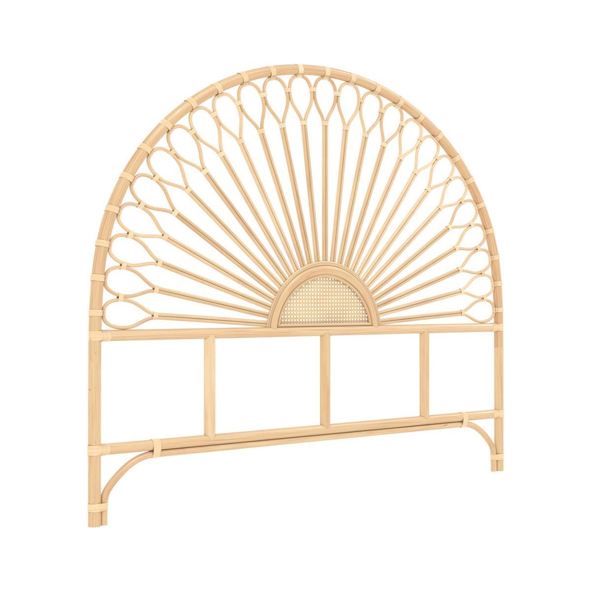 Voir la diapositive 5 : MAISON PAVANE Tête de lit en rotin naturel 160 cm-alan