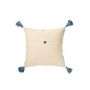 Voir la diapositive 2 : Paris Prix Coussin Déco en Jute  Losanges  45x45cm Naturel & Bleu