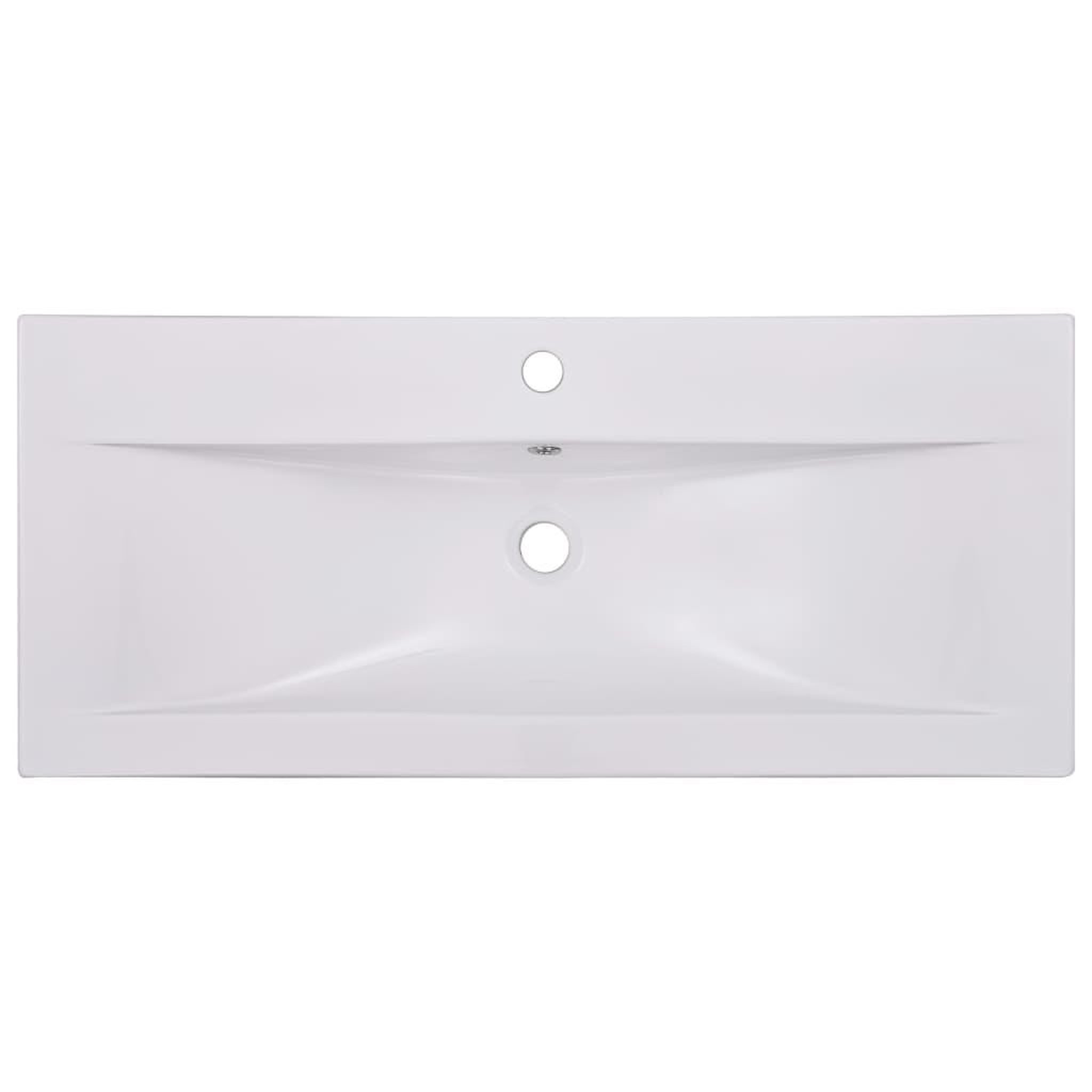 Voir la diapositive 4 : VIDAXL Lavabo encastre 91 x 39,5 x 18,5 cm Ceramique Blanc