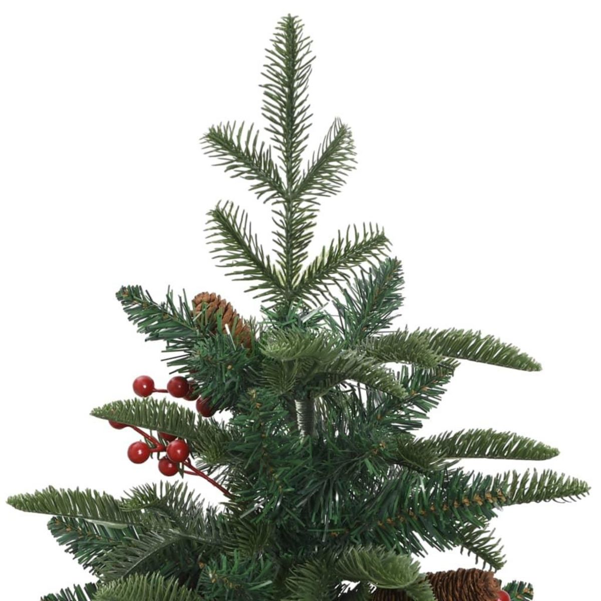 VIDAXL Sapin de Noël artificiel avec pommes de pin et baies 150 cm