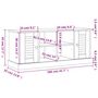 Voir la diapositive 6 : VIDAXL Banc a chaussures VIGO gris 106x35x45 cm bois massif de pin