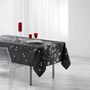 Voir la diapositive 2 : Douceur d'Intérieur Nappe rectangulaire antitache et infroissable imprimé Flocons - L. 150 x l. 240 cm - Anthracite et argent