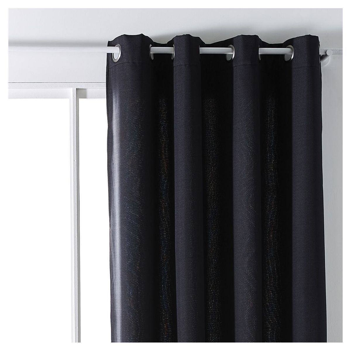 TODAY Rideau uni isolant effet Chambray à oeillets