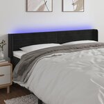 VIDAXL Tete de lit a LED Noir 163x16x78/88 cm Velours