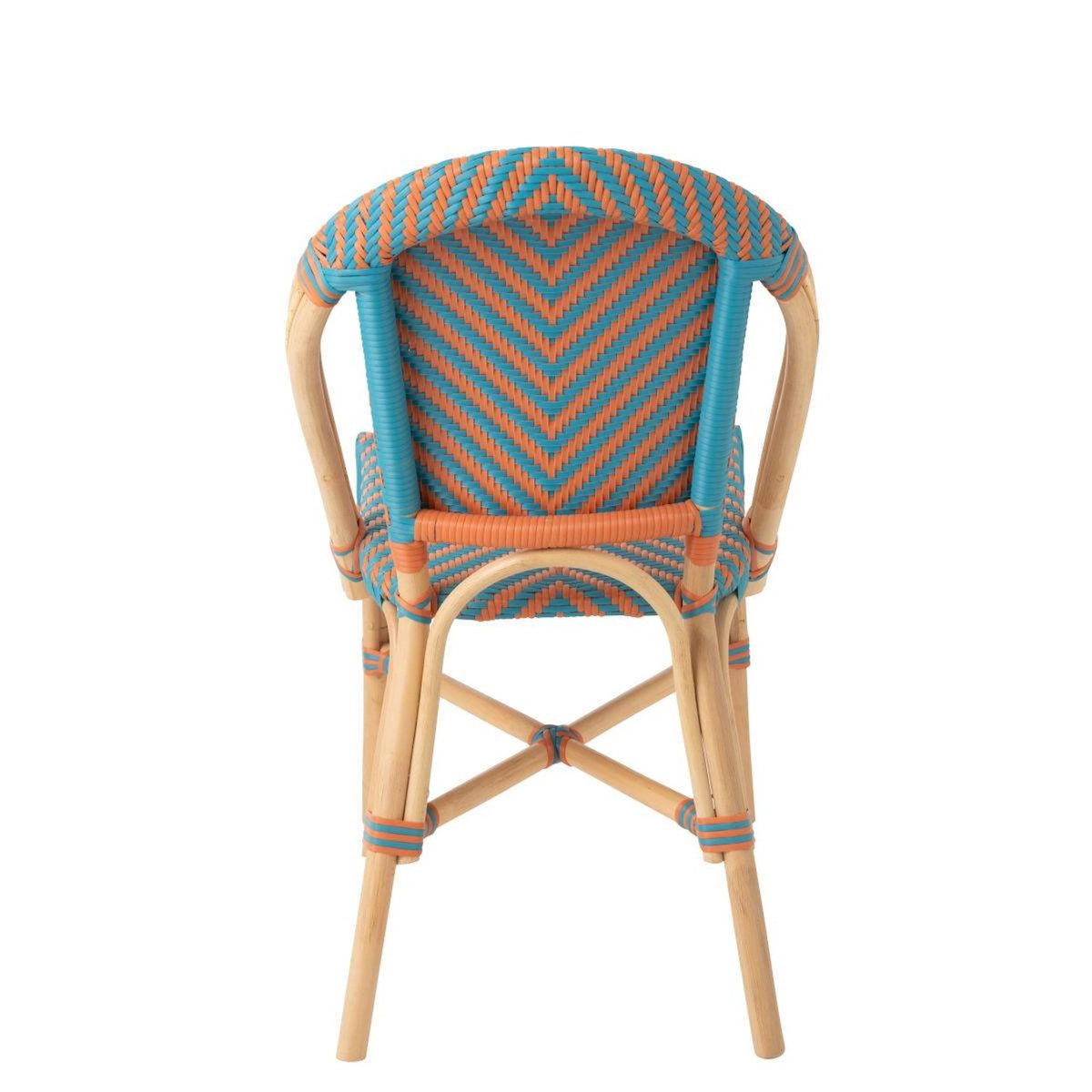 Paris Prix Chaise en Rotin  Geo  86cm Orange & Turquoise