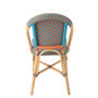 Voir la diapositive 4 : Paris Prix Chaise en Rotin  Geo  86cm Orange & Turquoise
