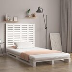 VIDAXL Tete de lit murale Blanc 126x3x91,5 cm Bois massif de pin