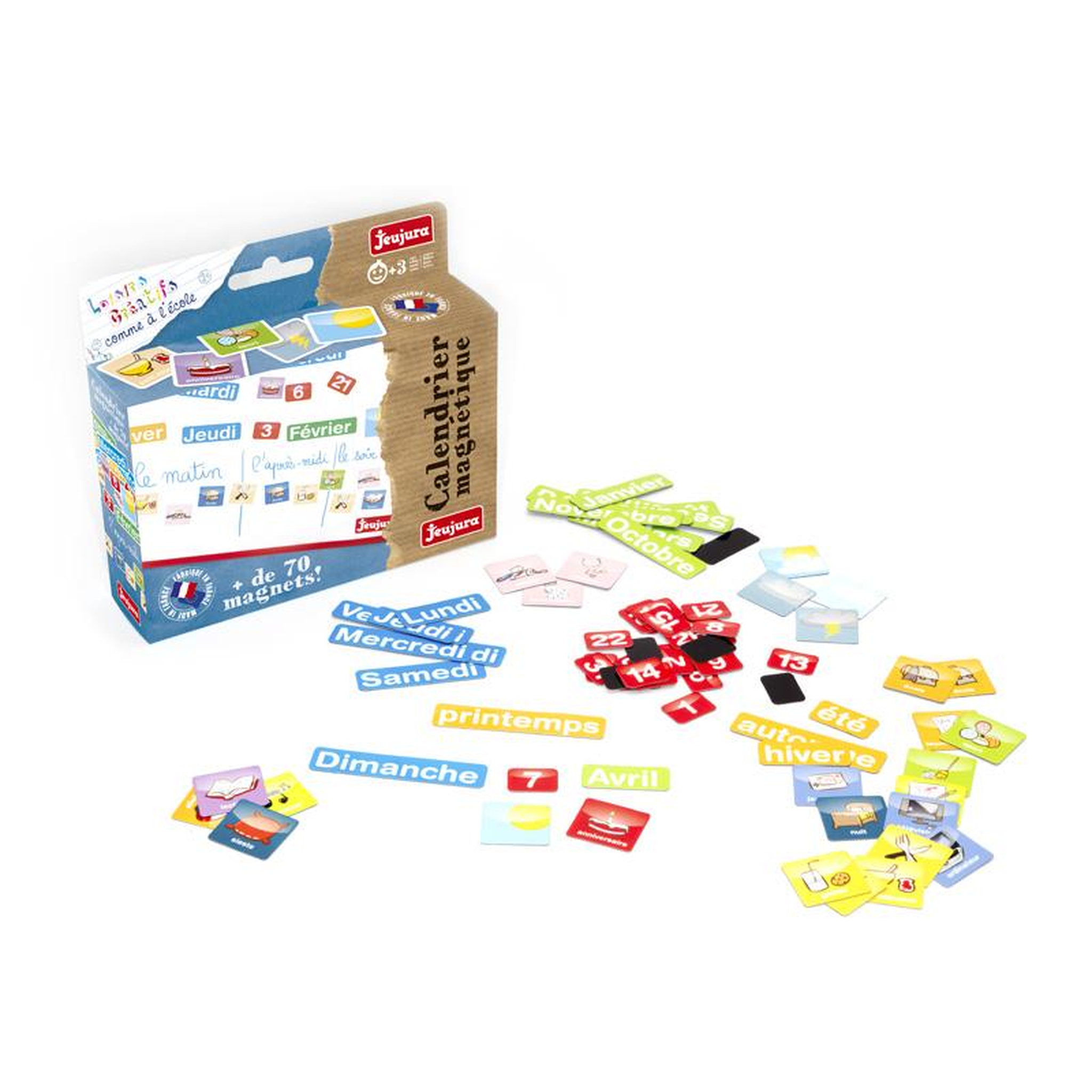 Voir la diapositive 2 : JeuJura Magnets calendrier pour tableaux en bois