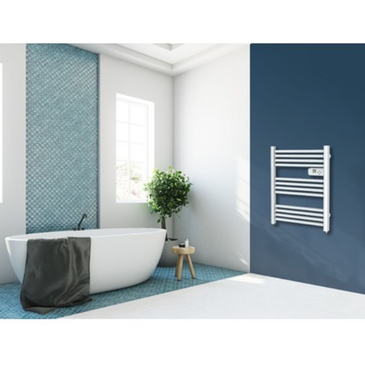 CARRERA Mini sèche-serviettes électrique LCD 500W - sans fluide