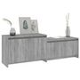 Voir la diapositive 4 : VIDAXL Meuble TV Sonoma gris 146,5x35x50 cm Bois d'ingenierie
