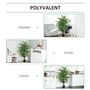 Voir la diapositive 6 : OUTSUNNY Arbre artificiel plante artificiel banyan hauteur 1,45 m tronc branches liane lichen feuilles grand réalisme pot inclus
