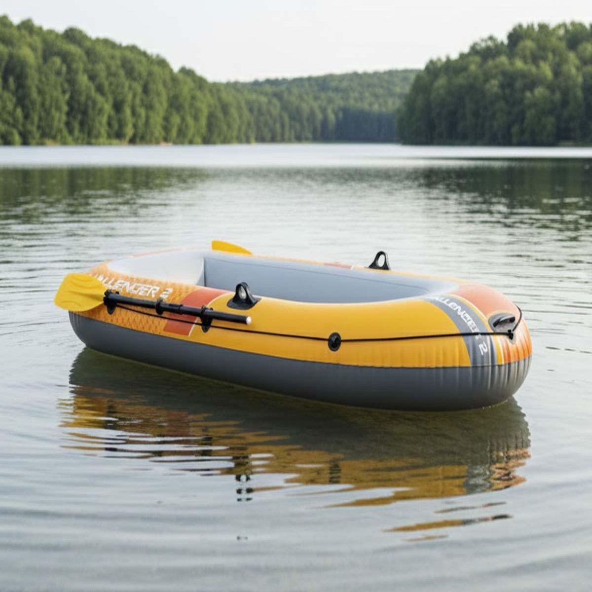 INTEX Kit bateau gonflable 2 places Challenger 2 avec rames et gonfleur - Intex