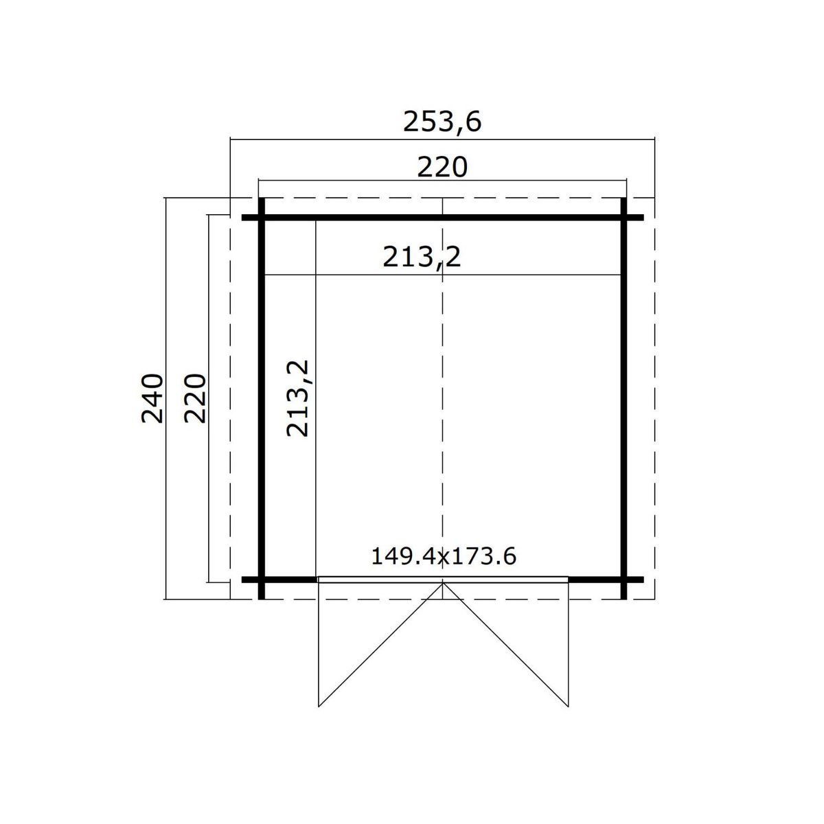WEKA Abri de jardin bois - 4,55m² - ANNY