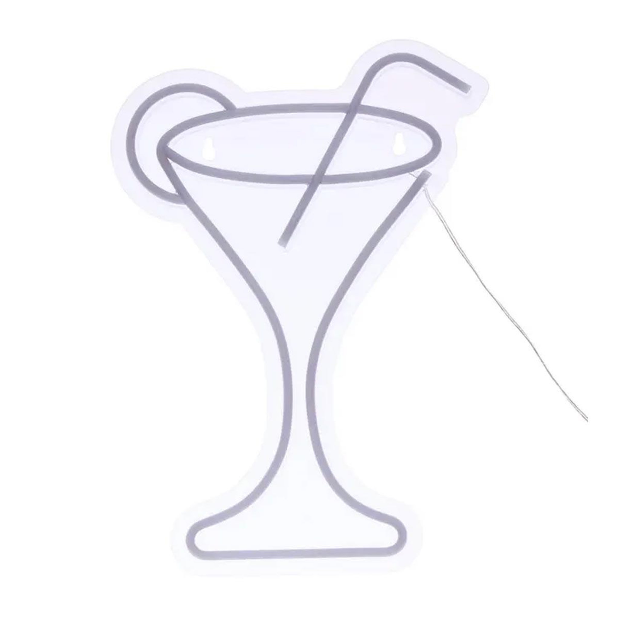 Voir la diapositive 2 : ATMOSPHERA Néon led mural  cocktail  34cm violet