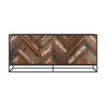 Rendez vous déco Buffet 4 portes en bois d'acacia et bois recyclé-Krabi