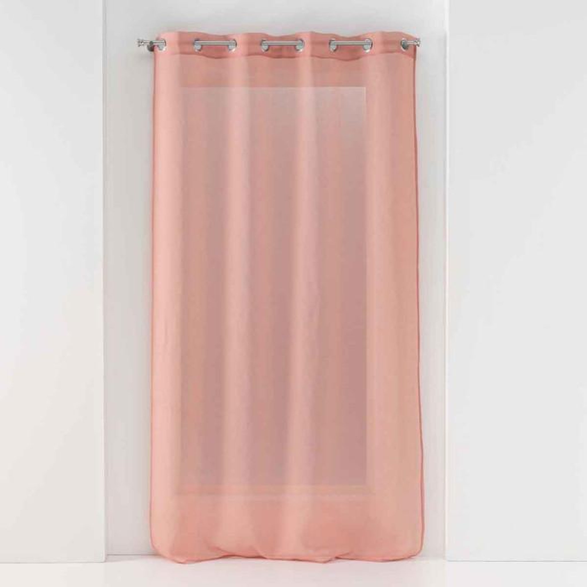 Voir la diapositive 1 : Paris Prix Rideau Voilage à Œillets  Sandra  140x280cm Rose