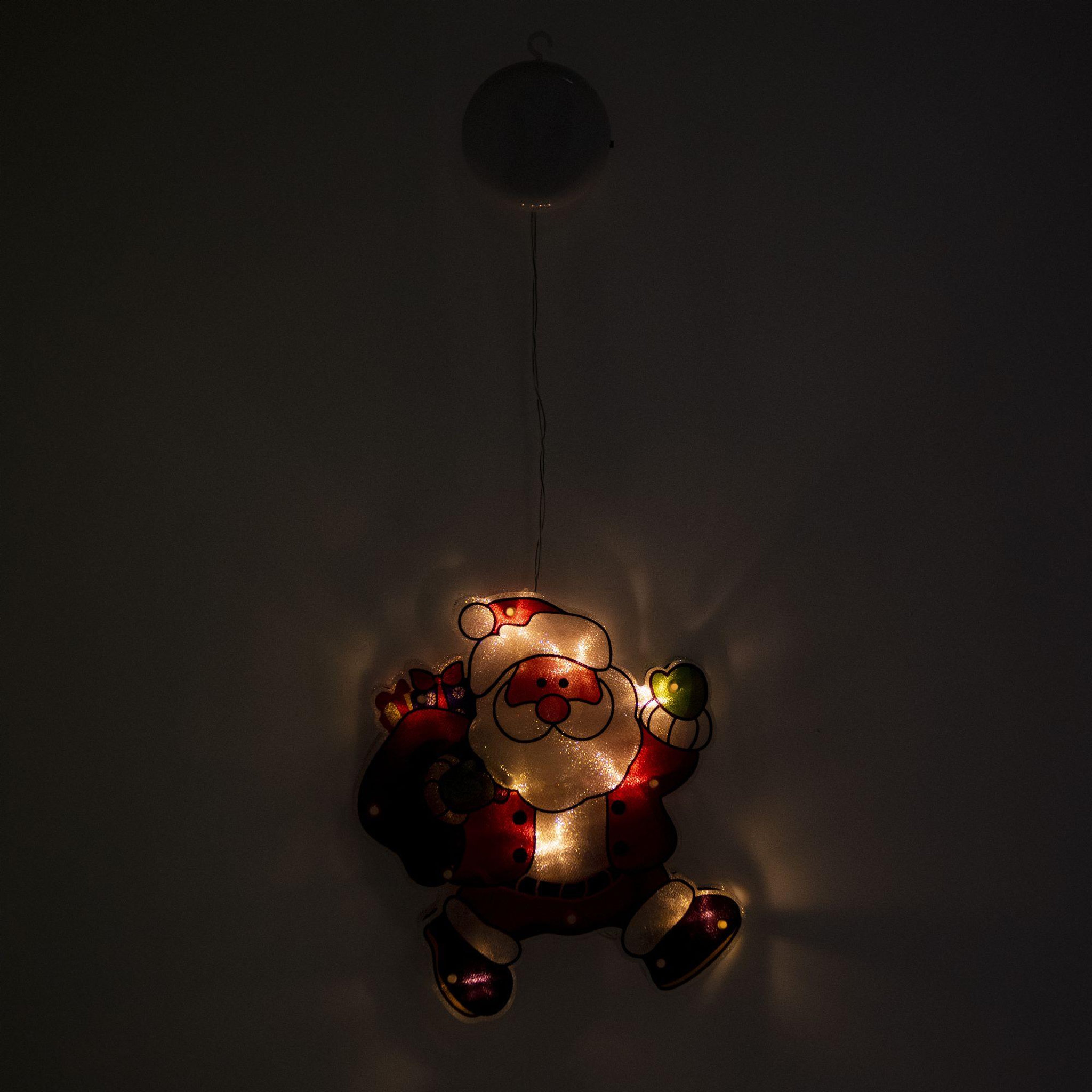 Voir la diapositive 4 : WERKAPRO Papa noël lumineux 10led  17,4 x 20 x 2,6 cm