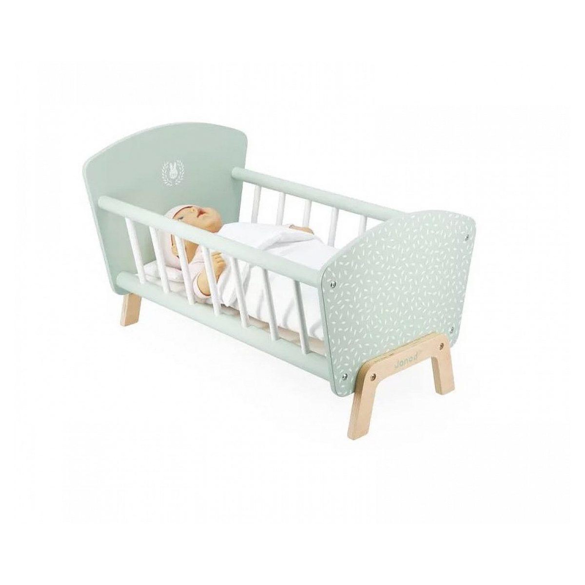Voir la diapositive 3 : JANOD Lit en bois pour poupon-collection zen