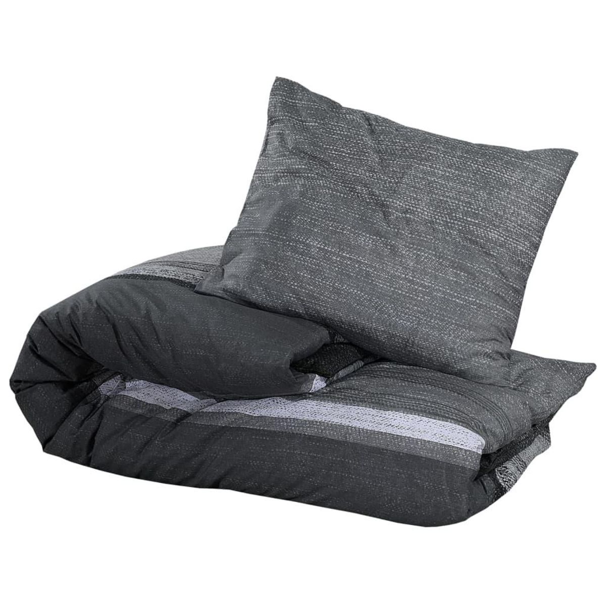 VIDAXL Ensemble de housse de couette gris fonce 220x240 cm Coton
