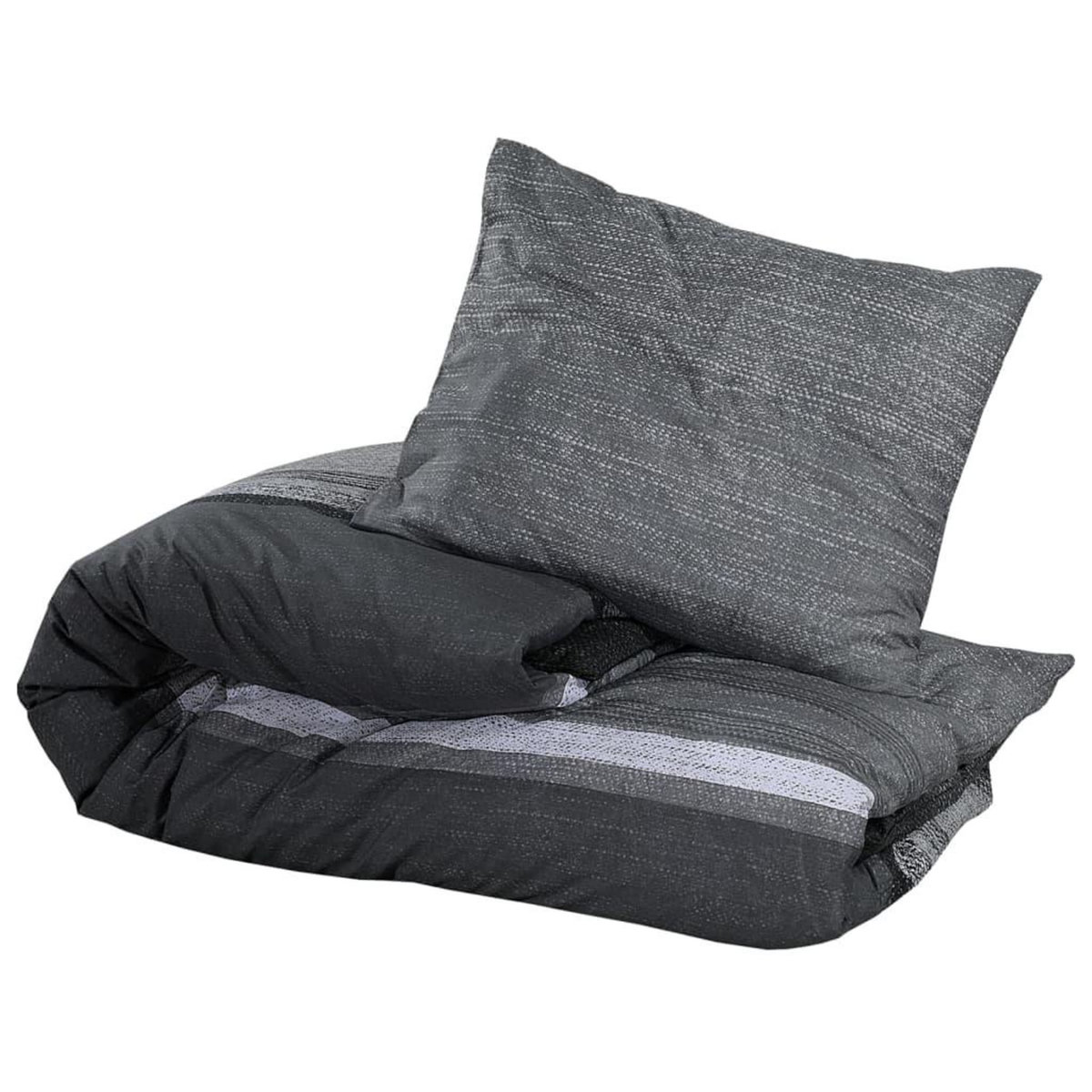 VIDAXL Ensemble de housse de couette gris fonce 220x240 cm Coton