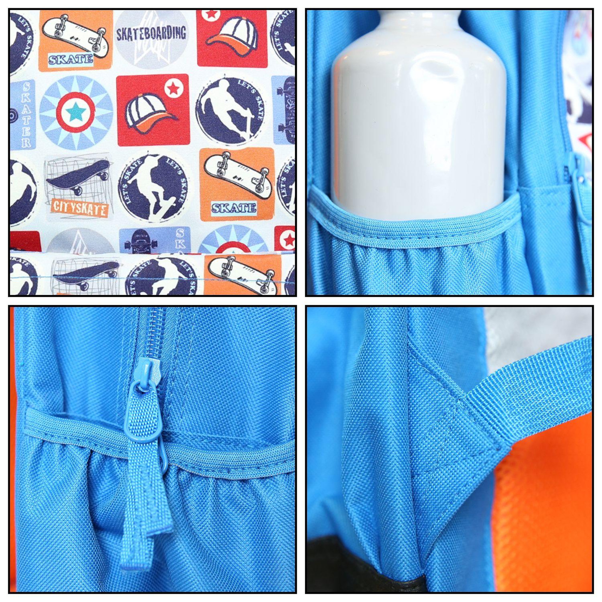 Voir la diapositive 6 : Bagtrotter BAGTROTTER Sac à dos 2 compartiments Phileas Bleu Skateur