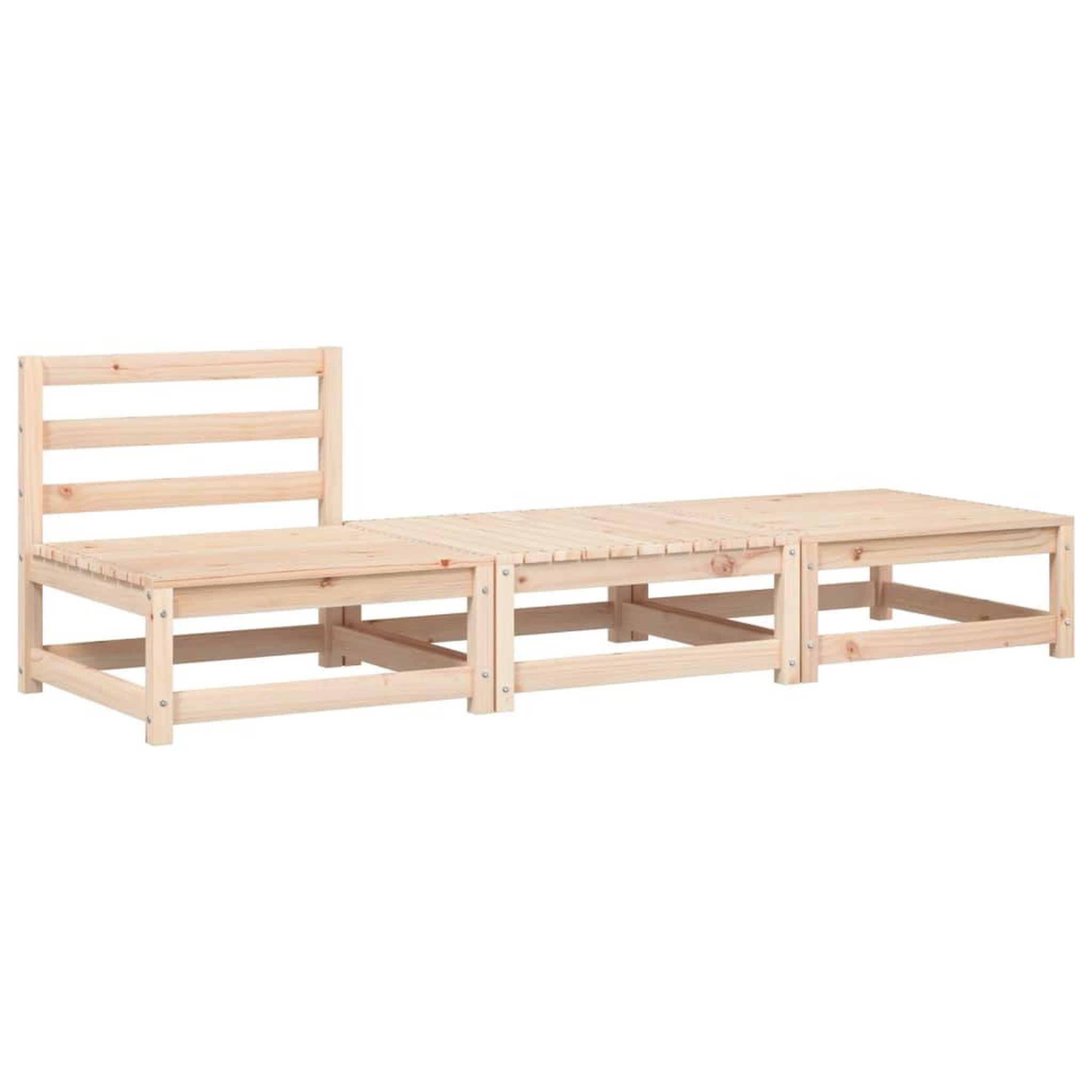 Voir la diapositive 4 : VIDAXL Canape de jardin sans accoudoirs avec coussins et repose-pieds
