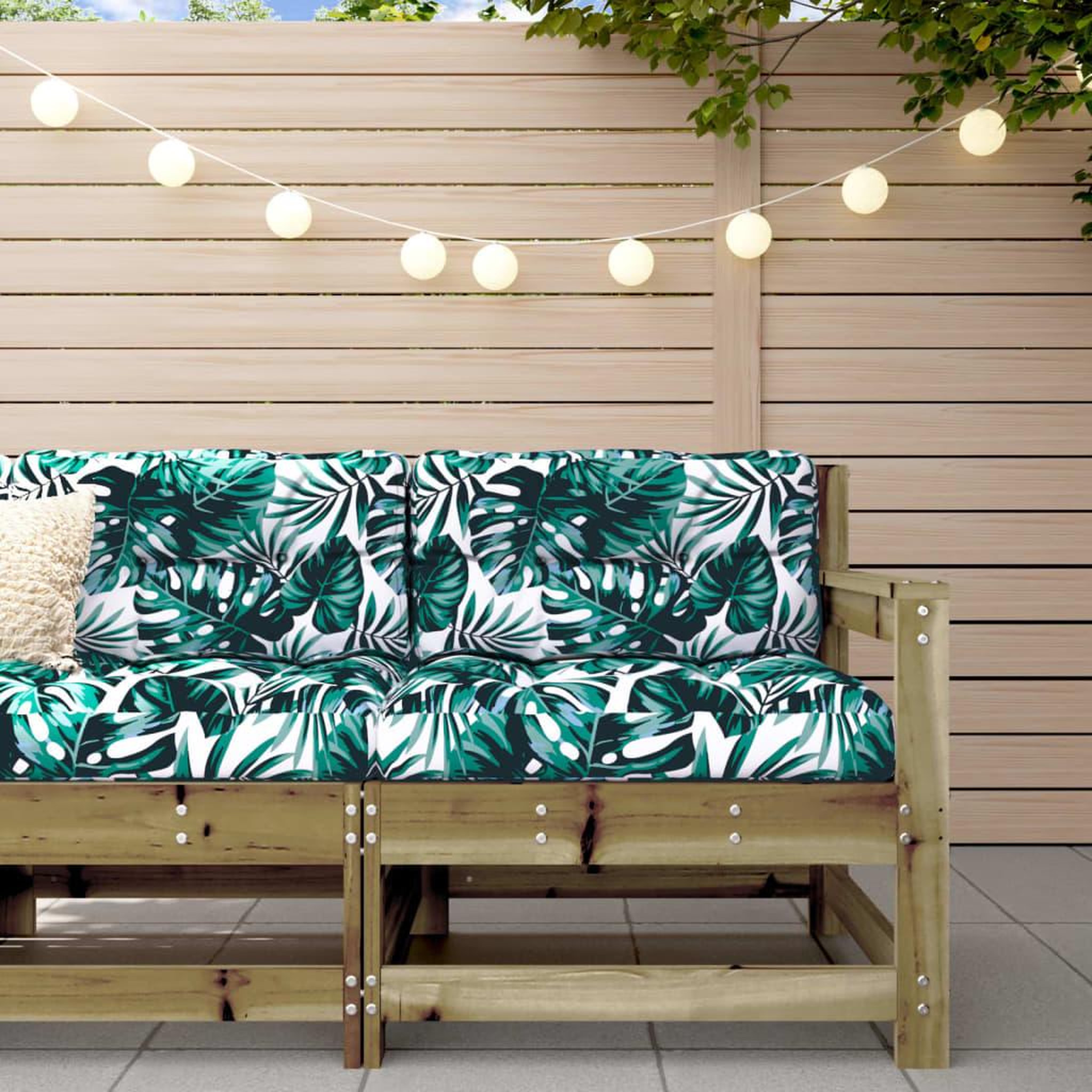 VIDAXL Chaise de jardin avec coussins bois de pin impregne