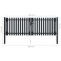 Voir la diapositive 6 : VIDAXL Portail de cloture a double porte Acier 306x125 cm Anthracite