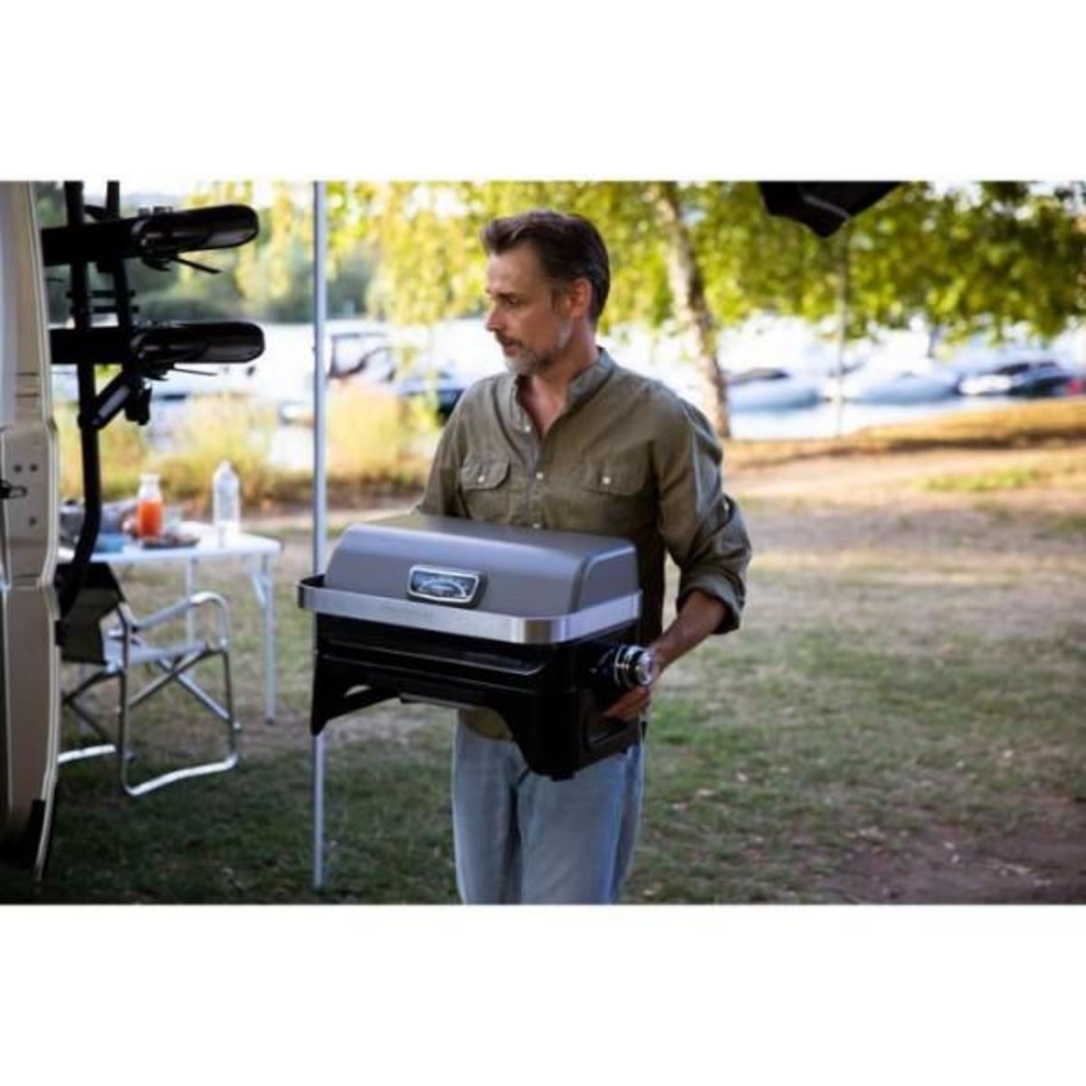 AAAAA Barbecue gaz de table CAMPINGAZ ATTITUDE 2GO CV - Compact et élégant - 1 brûleur - 2400 W