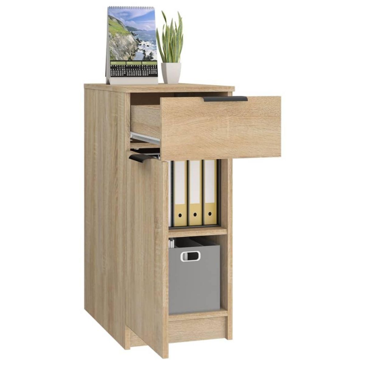 VIDAXL Armoire de bureau Chene sonoma 33,5x50x75 cm Bois d'ingenierie