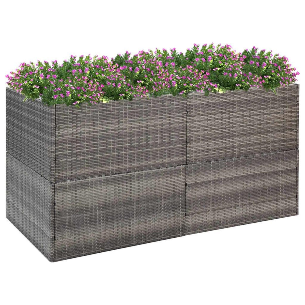 VIDAXL Jardiniere Gris 157x80x80 cm Resine tressee