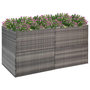 Voir la diapositive 1 : VIDAXL Jardiniere Gris 157x80x80 cm Resine tressee