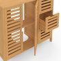 Voir la diapositive 6 : ID MARKET Meuble sous lavabo salle de bain bambou BEA avec placard et 3 tiroirs