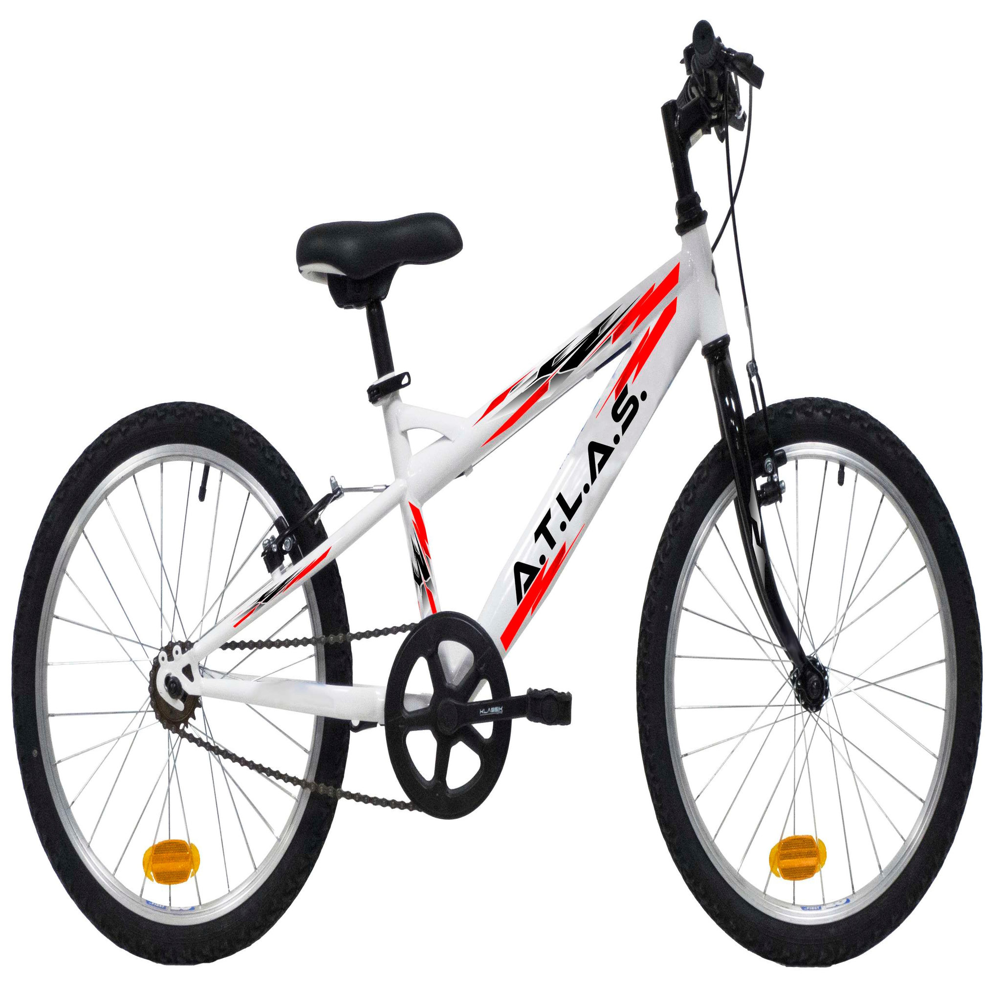 Vélo enfant (120/140 cm) - VTT 20'' Rigide Mixte   ATLAS    pour enfant de 120 à 140 cm avec Freins V-Brake - Monovitesse & Jantes en aluminium