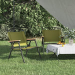 VIDAXL Chaises de camping lot de 2 Vert 54x43x59 cm Tissu Oxford