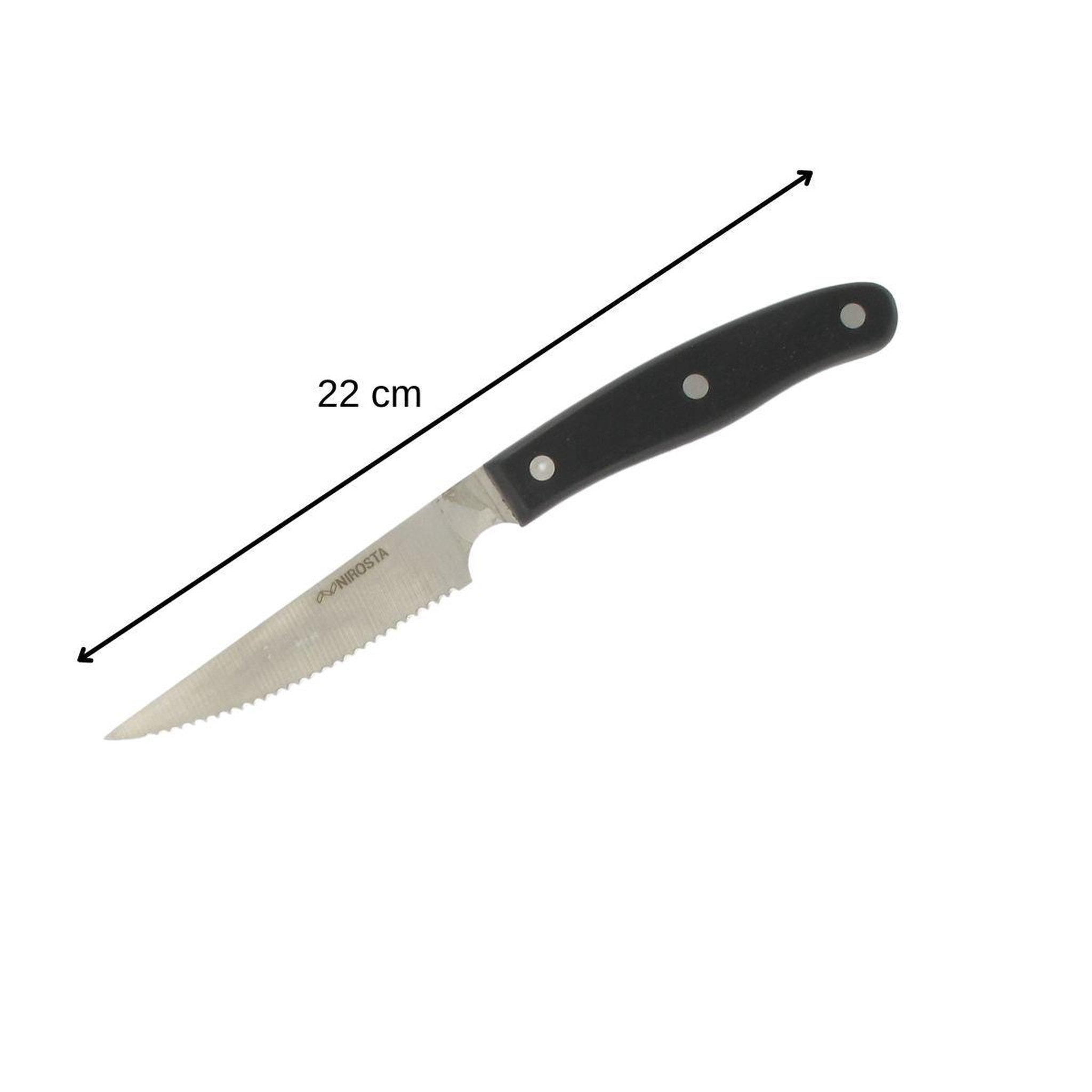 Voir la diapositive 3 : NIROSTA Lot de 4 couteaux à steak 22 cm nirosta fit