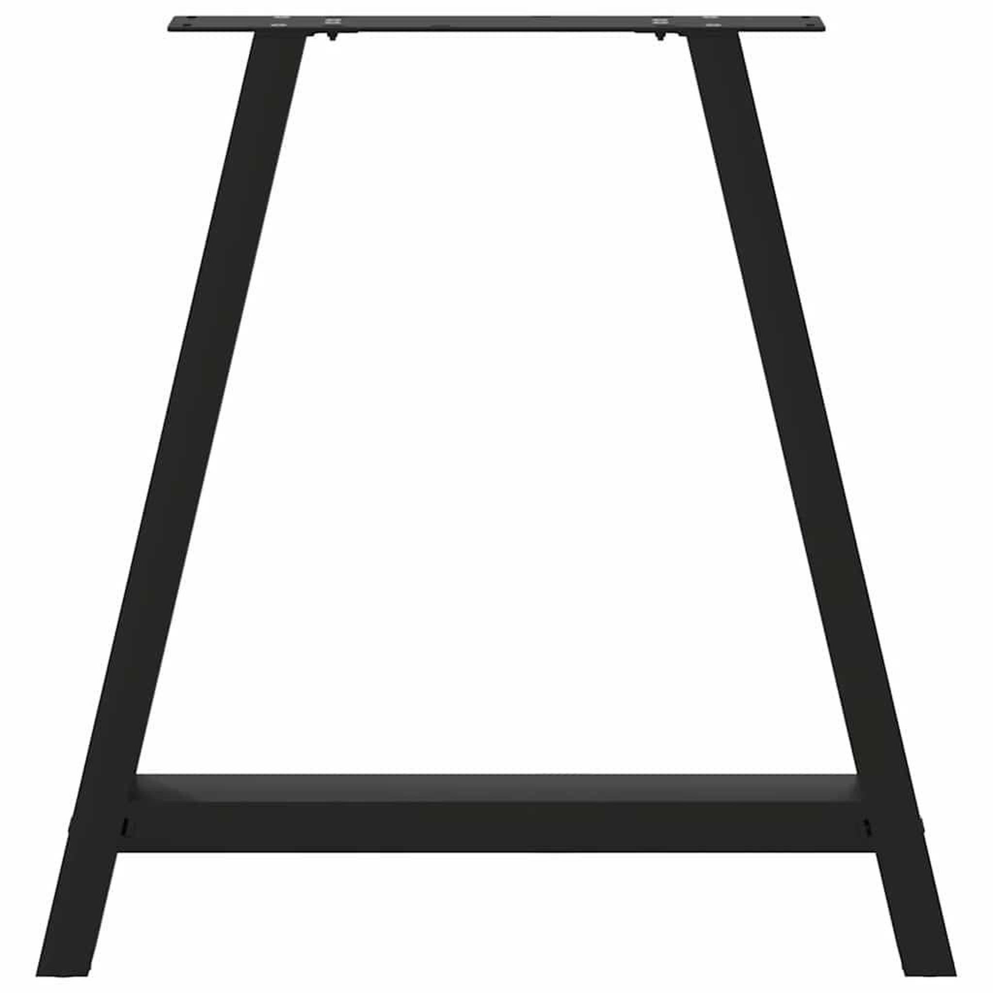 Voir la diapositive 5 : VIDAXL Pieds de table basse forme de A 2 pcs noir 70x(72-73) cm acier