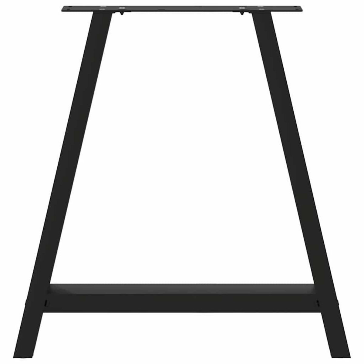 VIDAXL Pieds de table basse forme de A 2 pcs noir 70x(72-73) cm acier