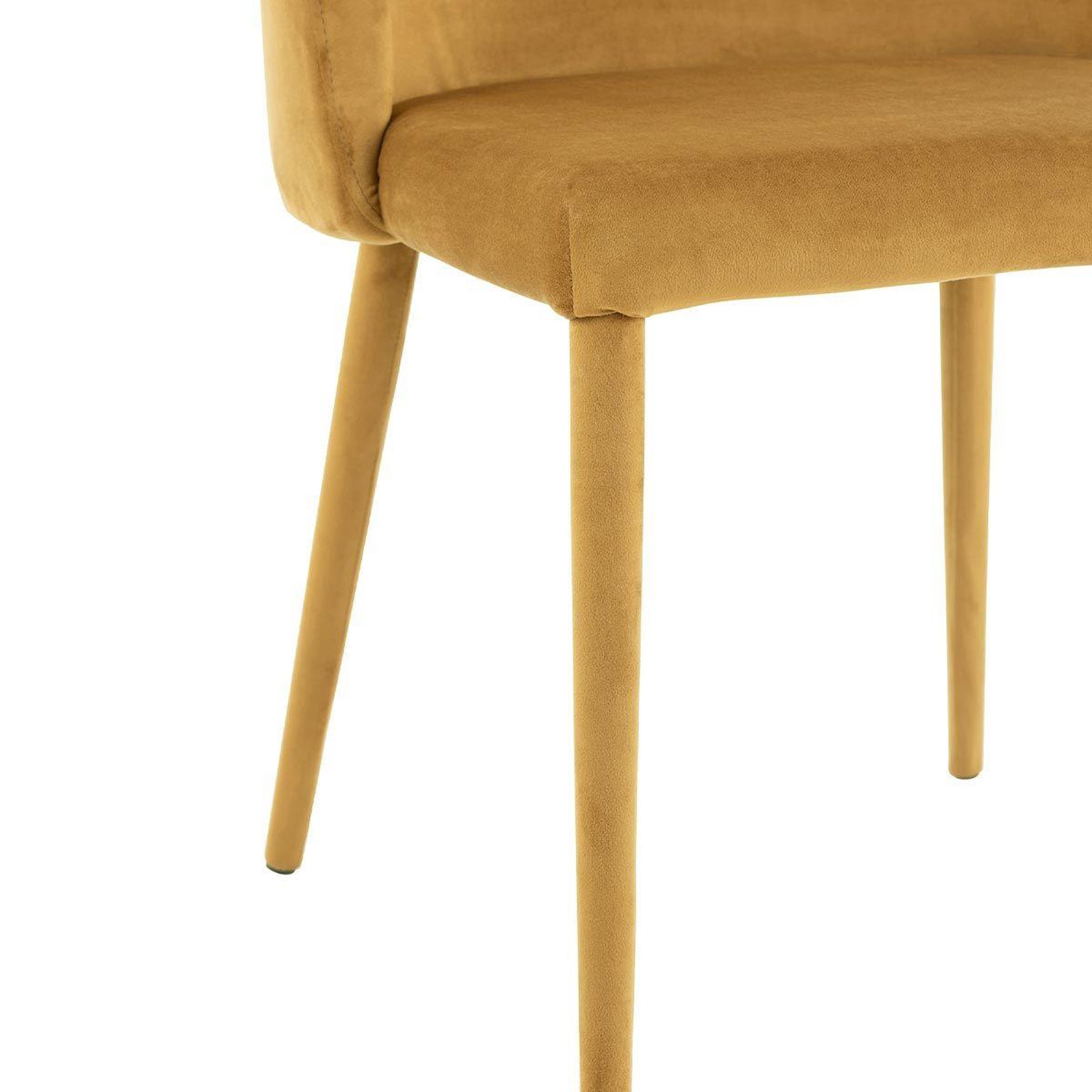 Voir la diapositive 5 : J-LINE Chaise design  charlotte  81cm jaune ocre