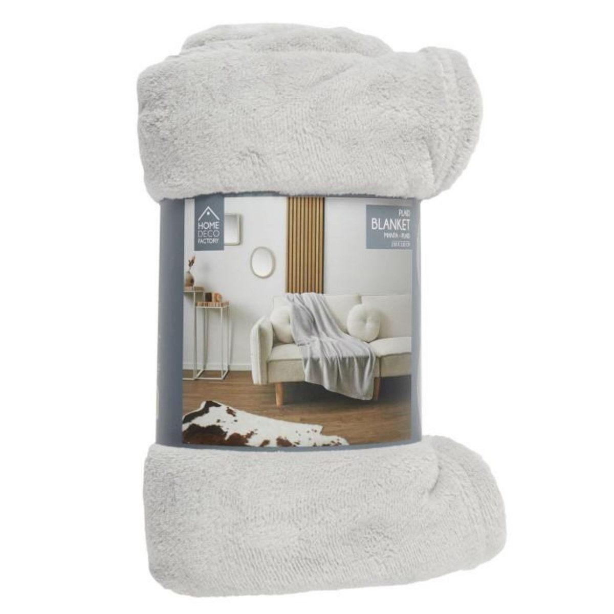 Paris Prix Plaid Microfibre  Roméo  120x150cm Gris Clair