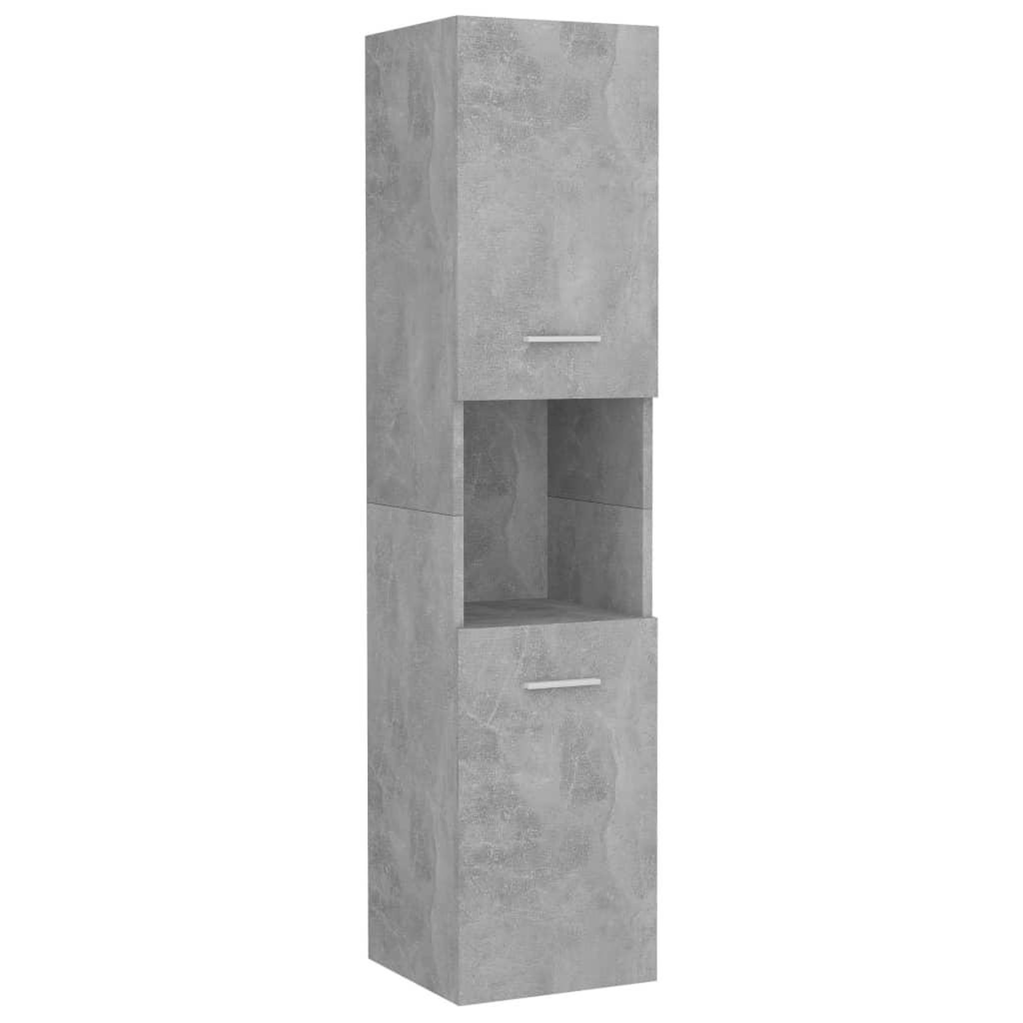 Voir la diapositive 2 : VIDAXL Armoire de salle de bain Gris beton Bois d'ingenierie