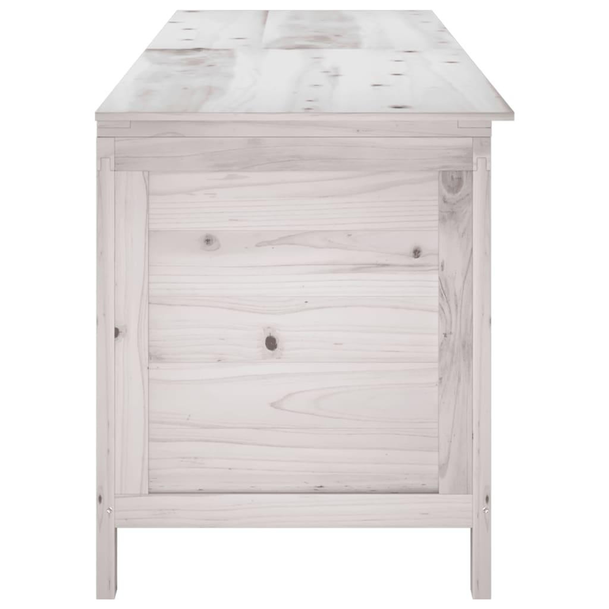 Voir la diapositive 5 : VIDAXL Boîte de rangement de jardin blanc bois massif de sapin