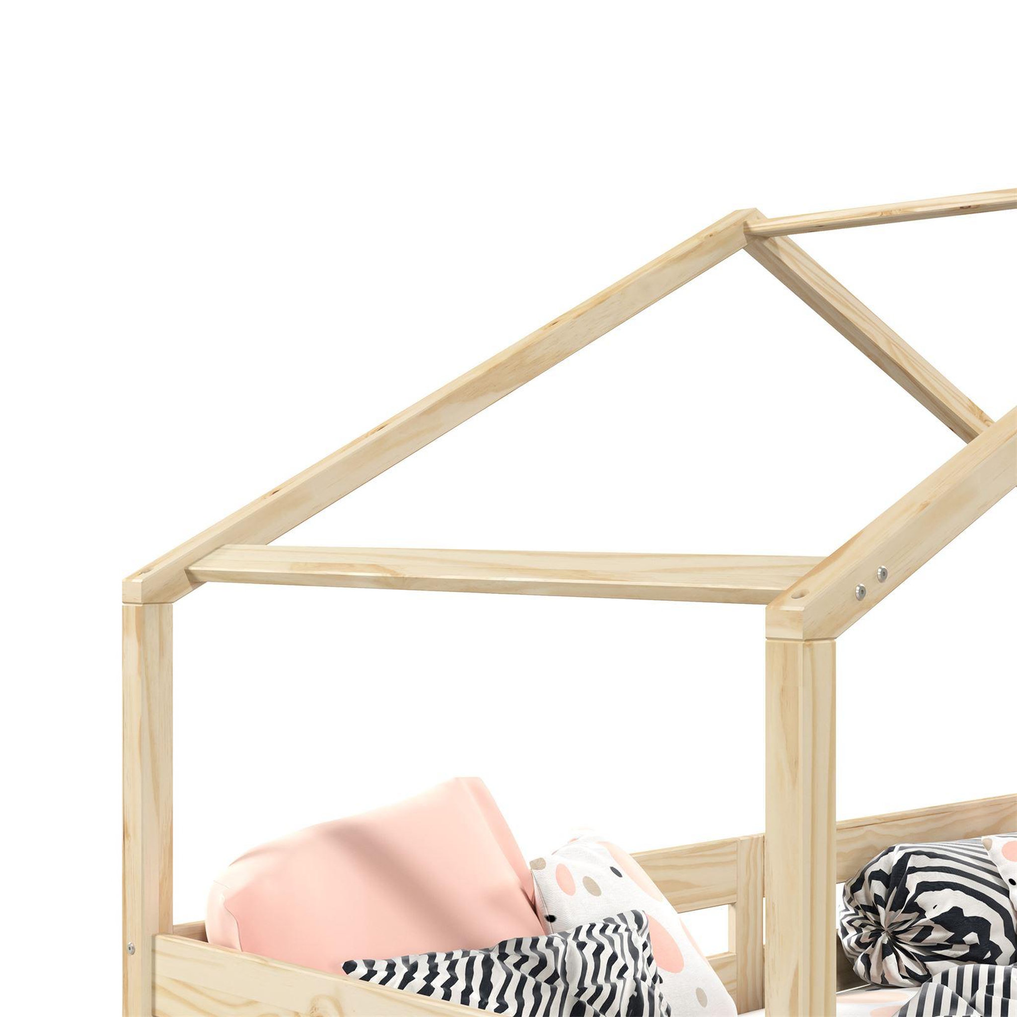 Voir la diapositive 4 : IDIMEX Lit cabane ENA avec tiroirs, 90 x 200 cm en pin massif
