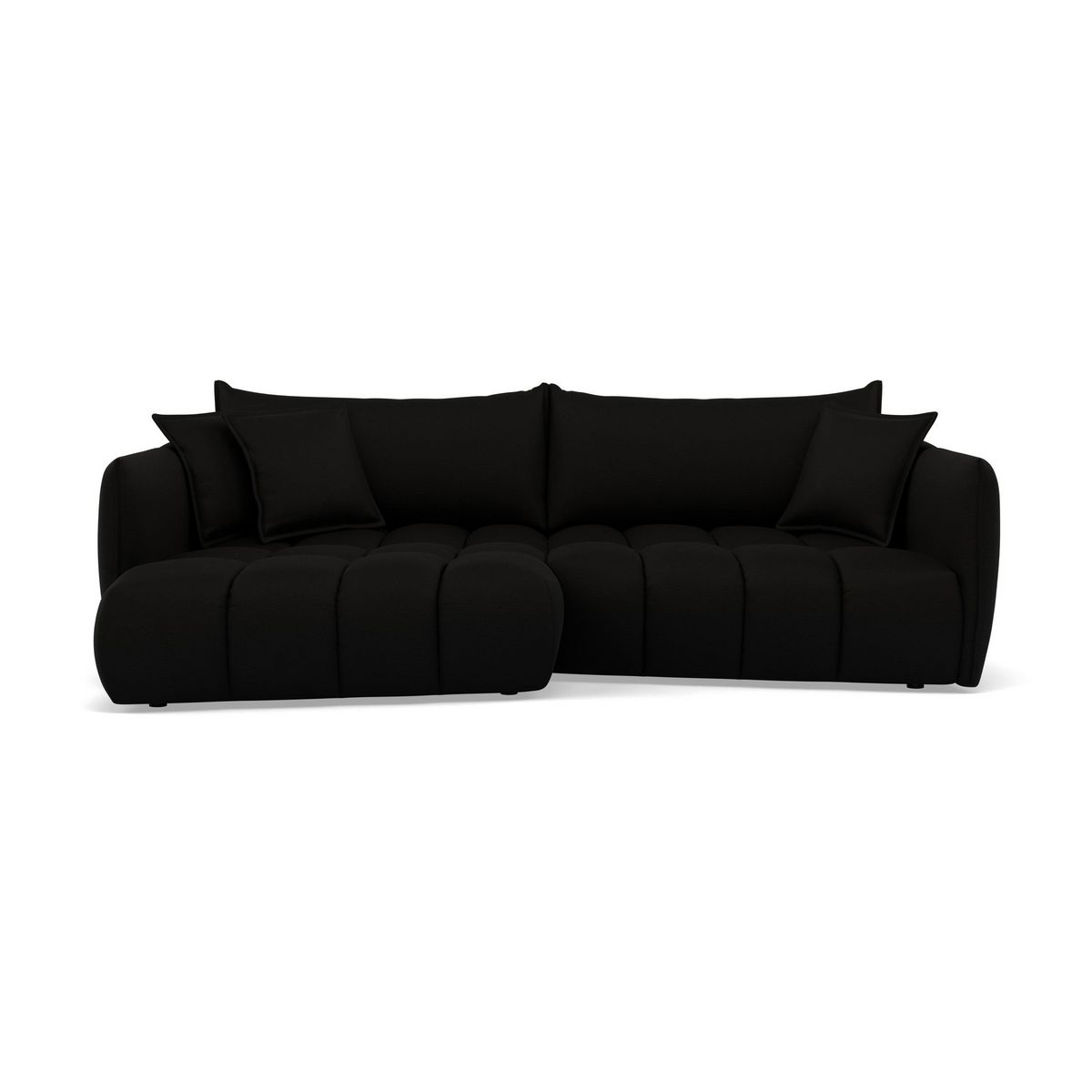 LISA DESIGN Cassiopee - canapé d'angle gauche 4 places en tissu texturé