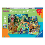 RAVENSBURGER Puzzles 3x49 pieces - les aventures de scooby-doo
