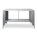 Paris Prix Console Design  Manala  152cm Blanc & Argent